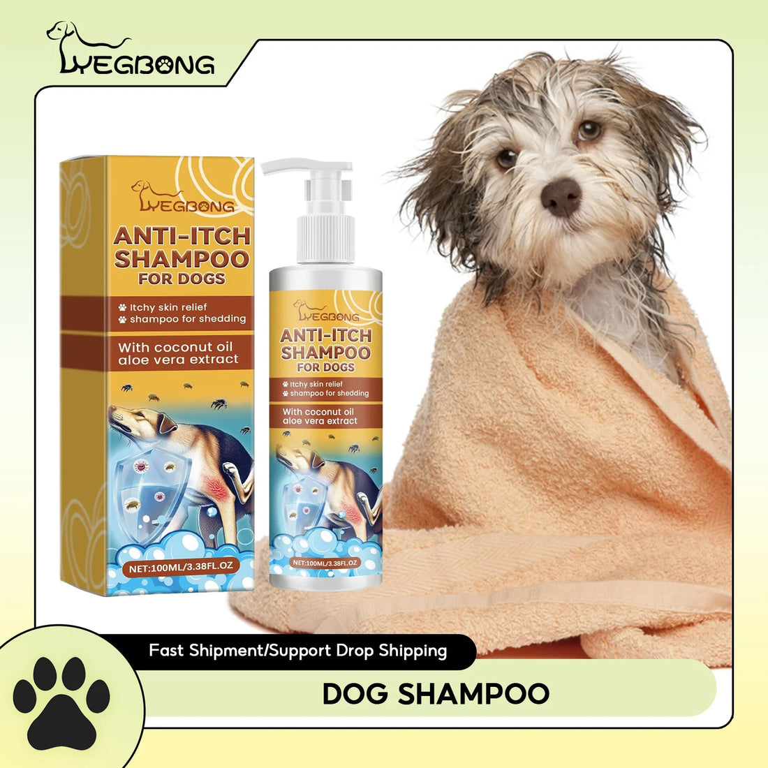 Plant-based ingredients in hypoallergenic pet shampoo for allergies