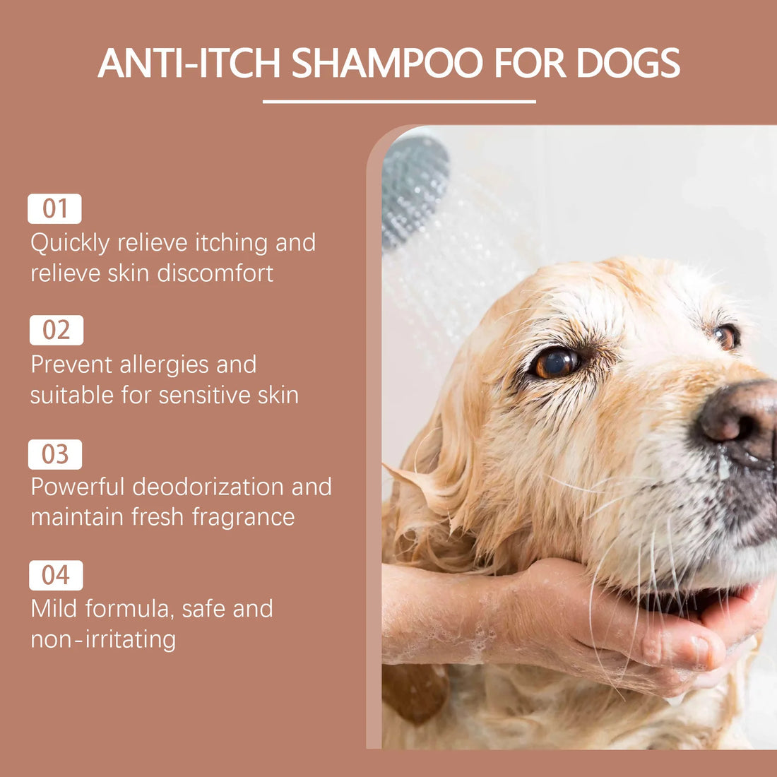 Plant-based ingredients in hypoallergenic pet shampoo for allergies
